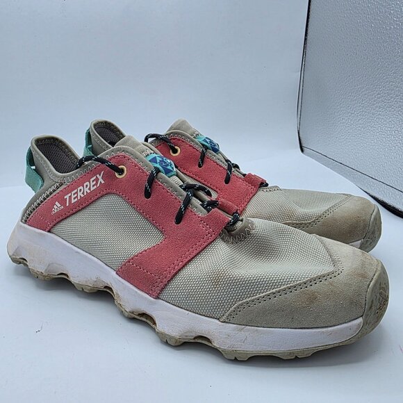 Adidas Terrex Voyager Womens Size 9 Gray Pink Athletic Shoes Hiking Camping - Picture 1 of 13